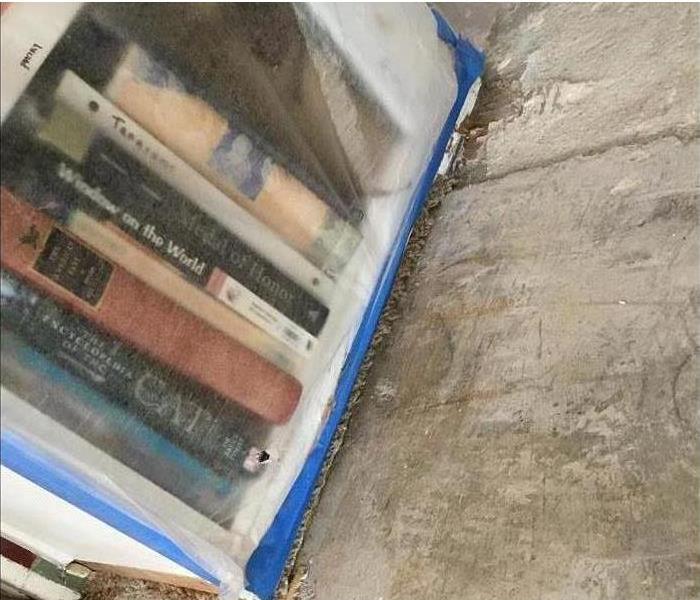 Books protected from water damage